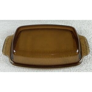 Vtg West Bend Slow Cooker Amber Brown Rectangle Glass Lid REPLACEMENT 4/6Qt EUC